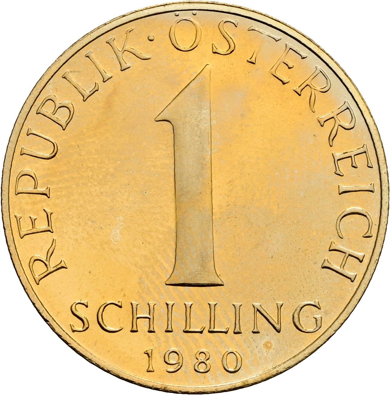 1 Schilling 1980 – Vorderseite