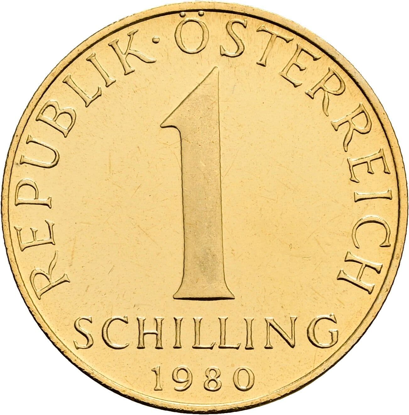 1 Schilling 1980 – Vorderseite
