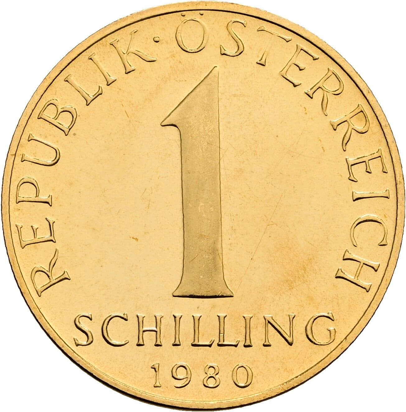 1 Schilling 1980 – Vorderseite