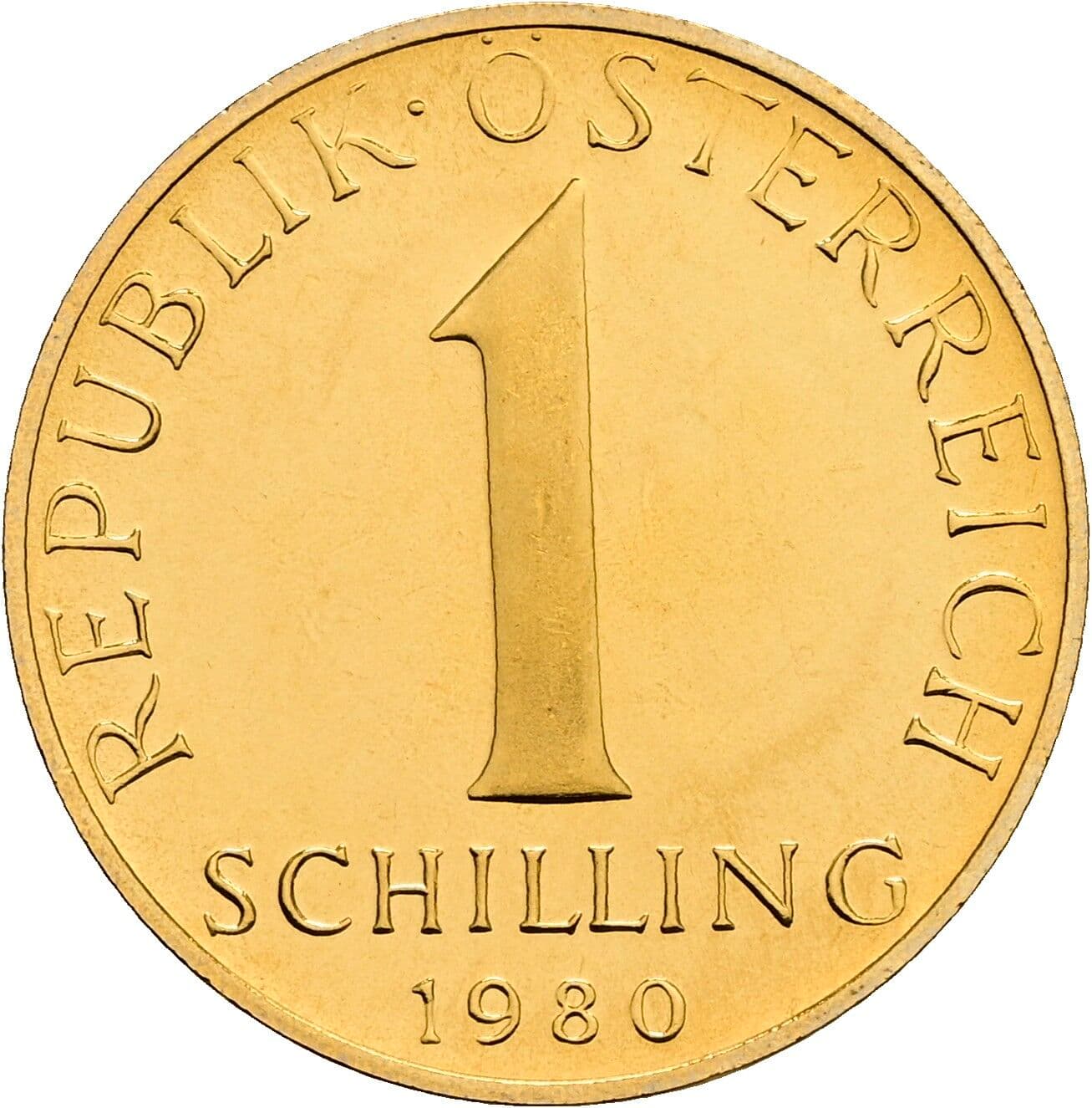 1 Schilling 1980 – Vorderseite