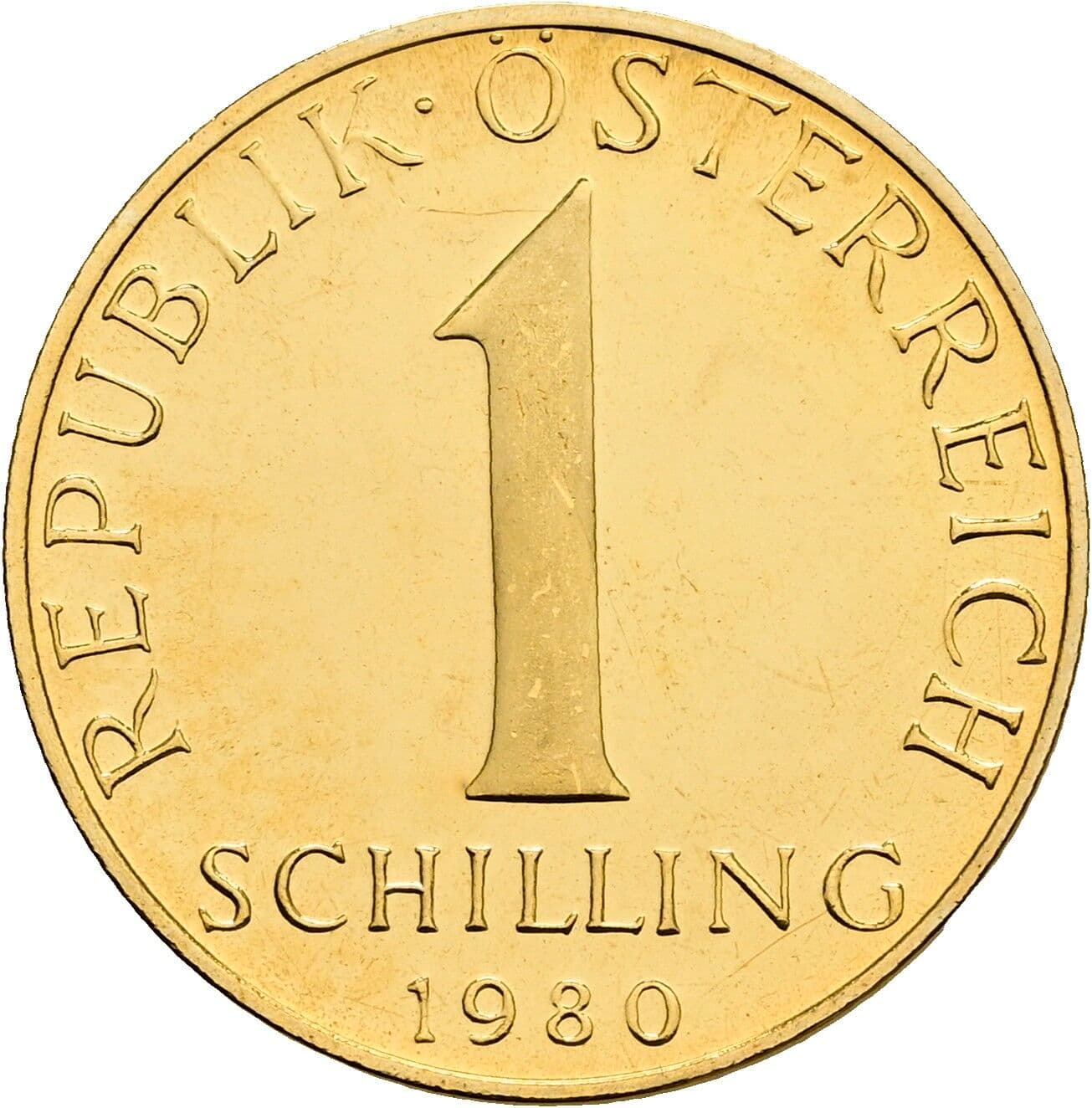 1 Schilling 1980 – Vorderseite