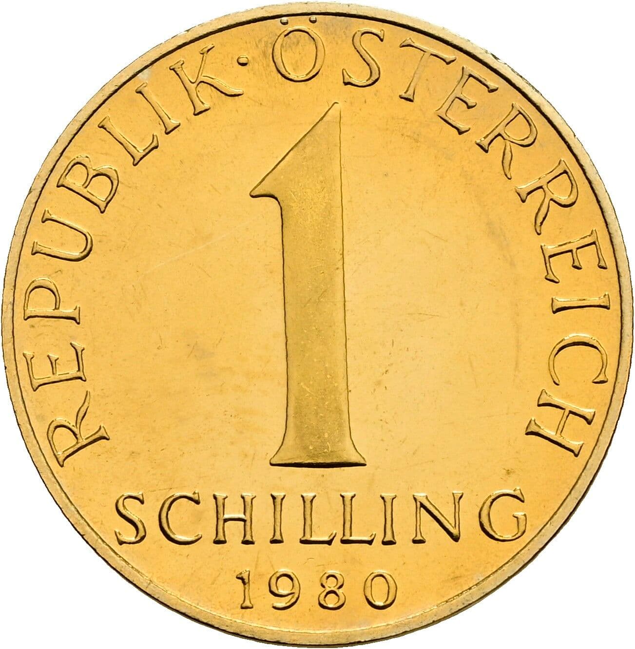 1 Schilling 1980 – Vorderseite