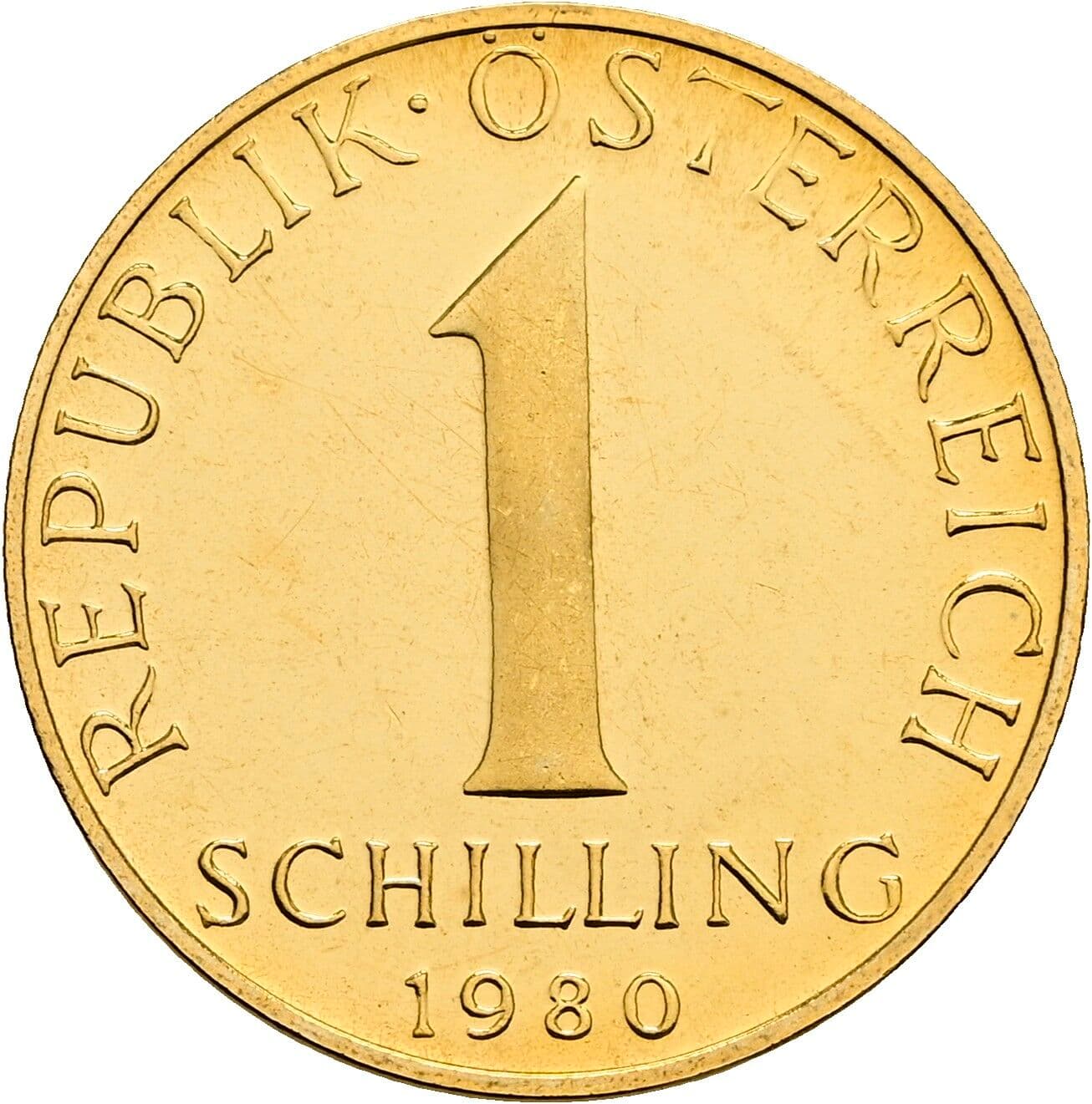 1 Schilling 1980 – Vorderseite