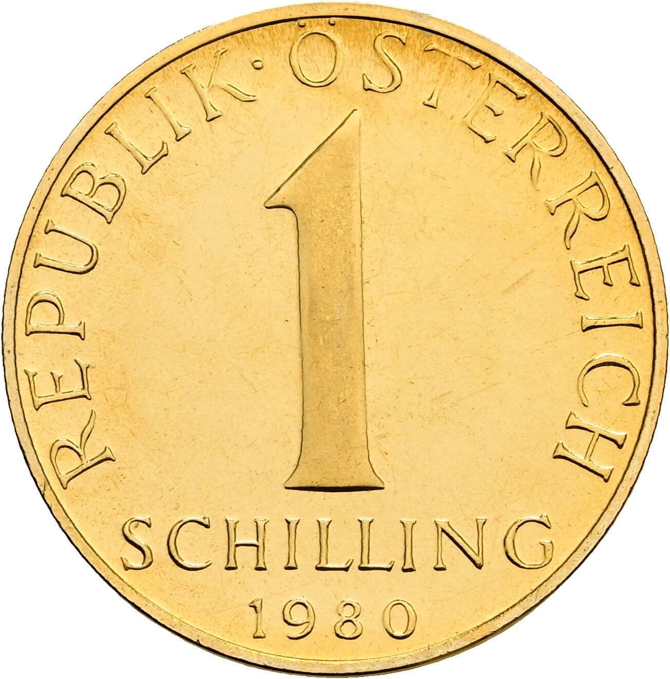 1 Schilling 1980 – Vorderseite