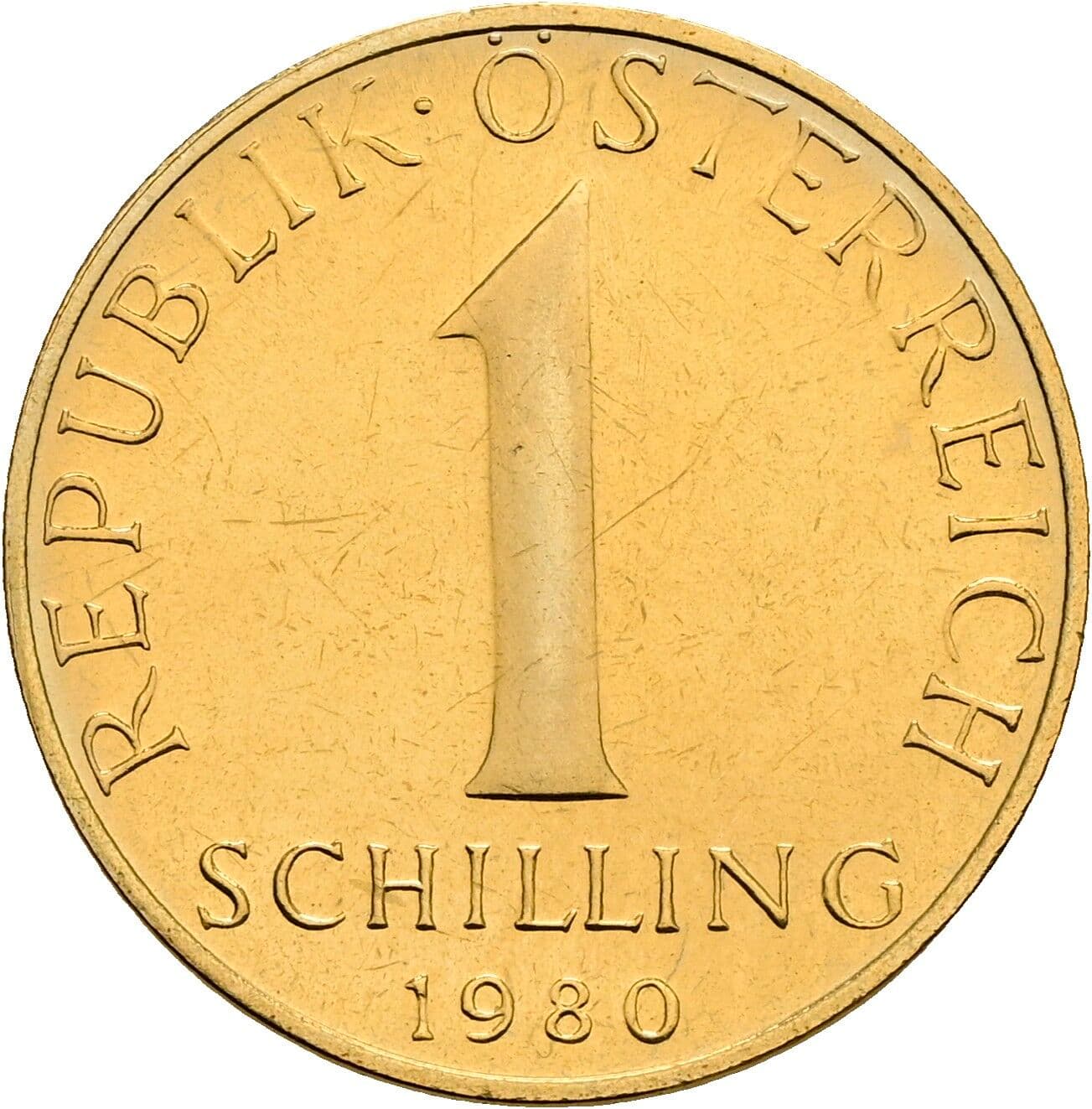1 Schilling 1980 – Vorderseite