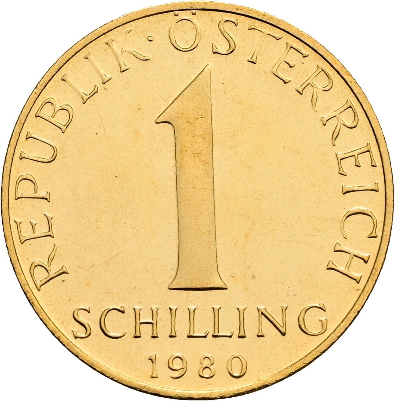 1 Schilling 1980 – Vorderseite