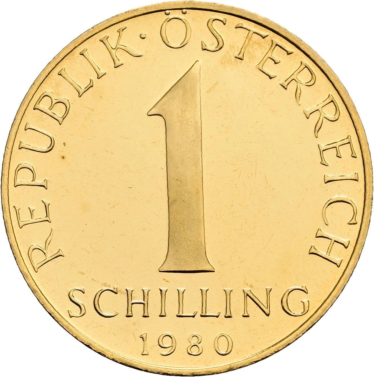 1 Schilling 1980 – Vorderseite