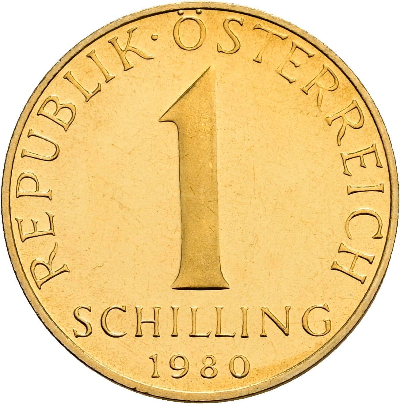1 Schilling 1980 – Vorderseite