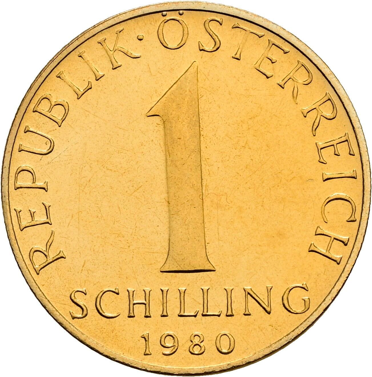 1 Schilling 1980 – Vorderseite