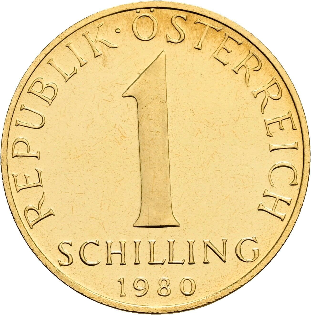 1 Schilling 1980 – Vorderseite