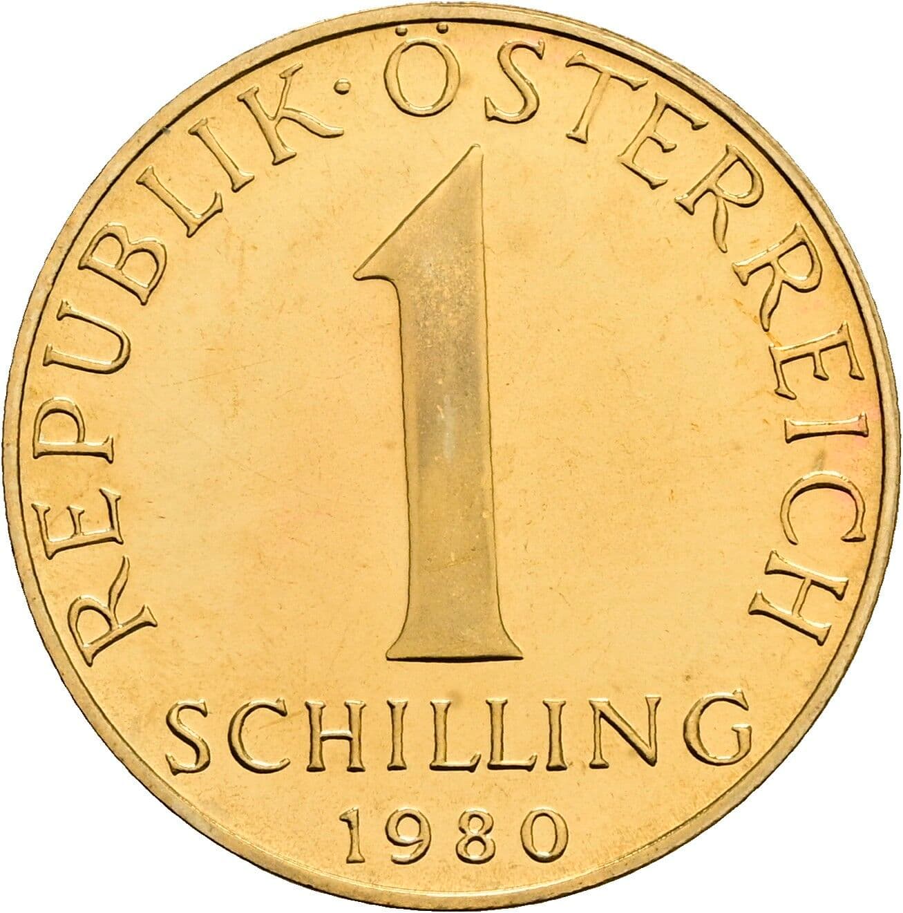 1 Schilling 1980 – Vorderseite