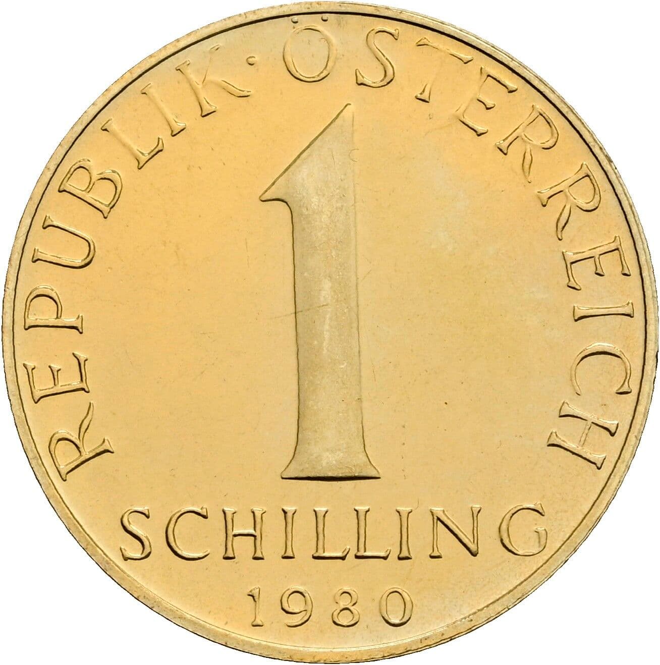 1 Schilling 1980 – Vorderseite