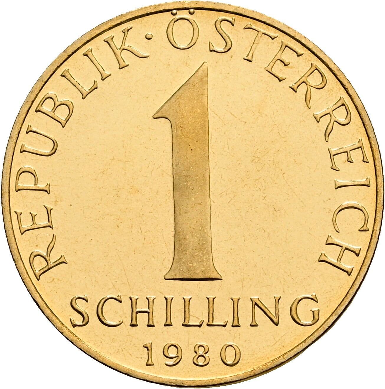 1 Schilling 1980 – Vorderseite