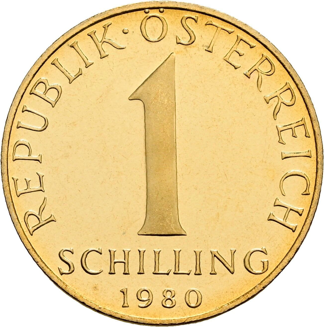 1 Schilling 1980 – Vorderseite