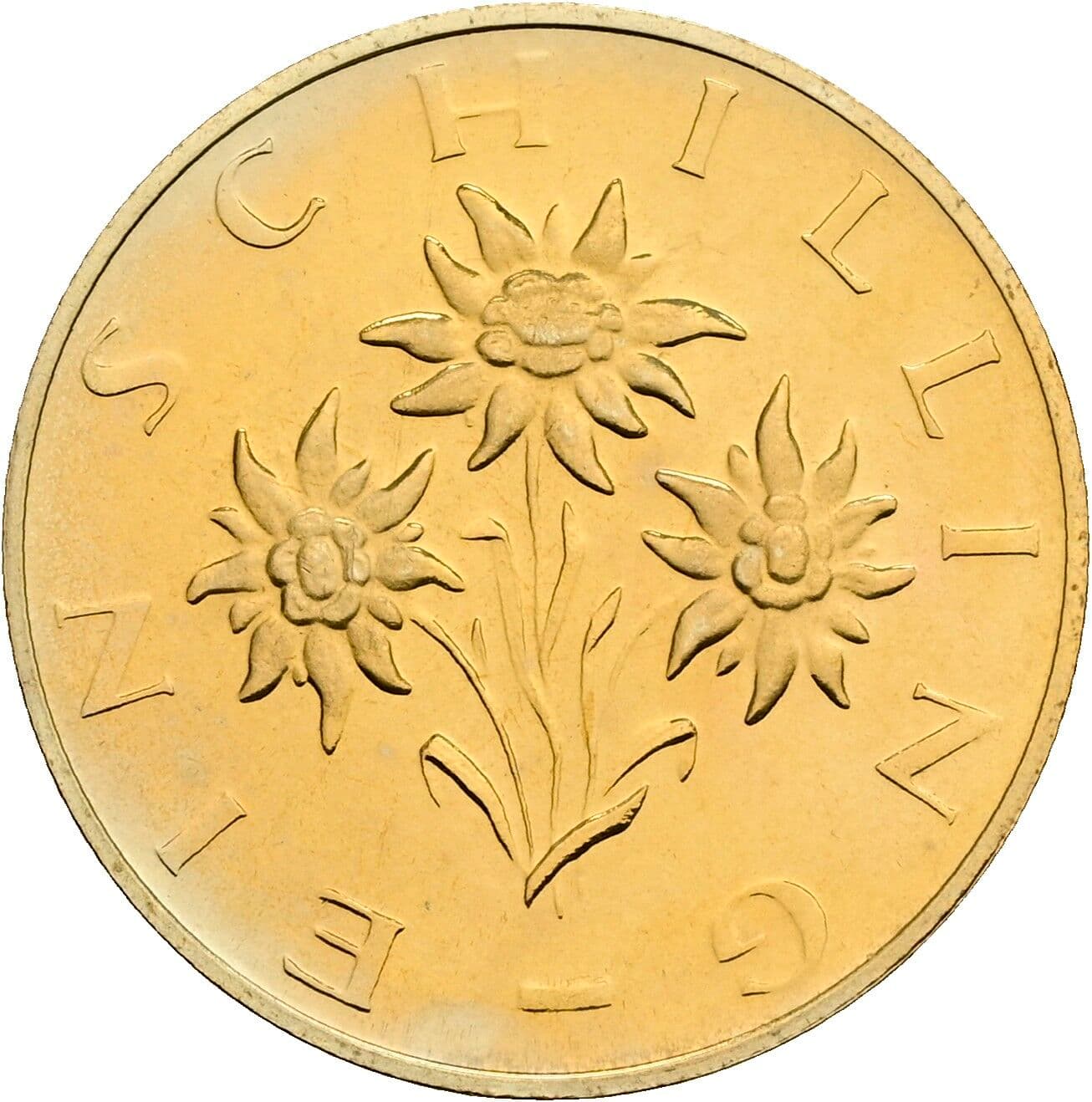 1 Schilling 1980 – Rückseite