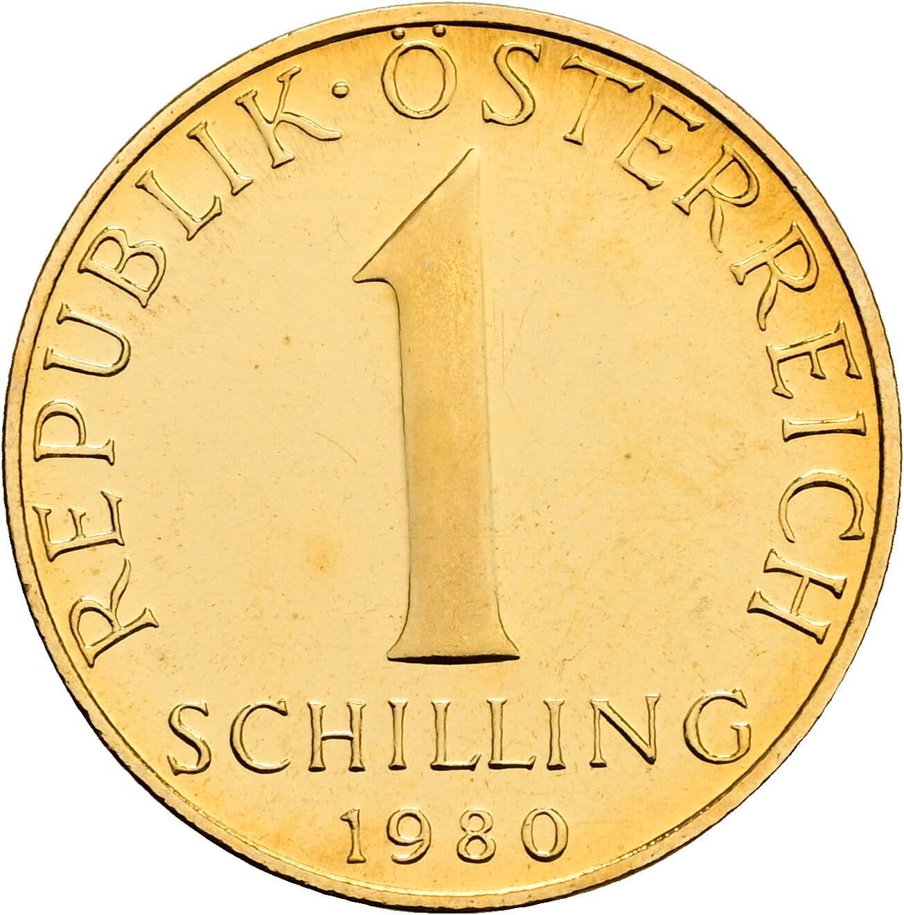 1 Schilling 1980 – Vorderseite