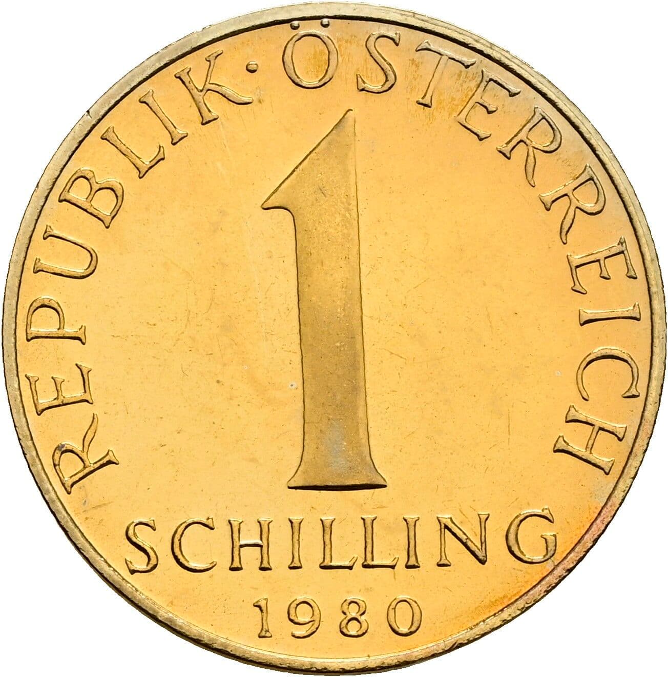 1 Schilling 1980 – Vorderseite
