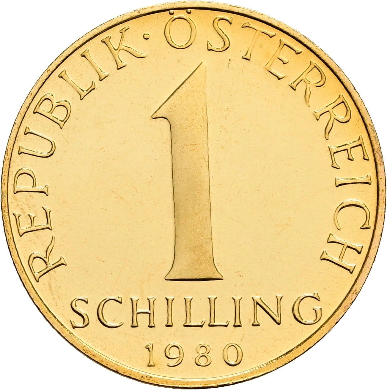 1 Schilling 1980 – Vorderseite