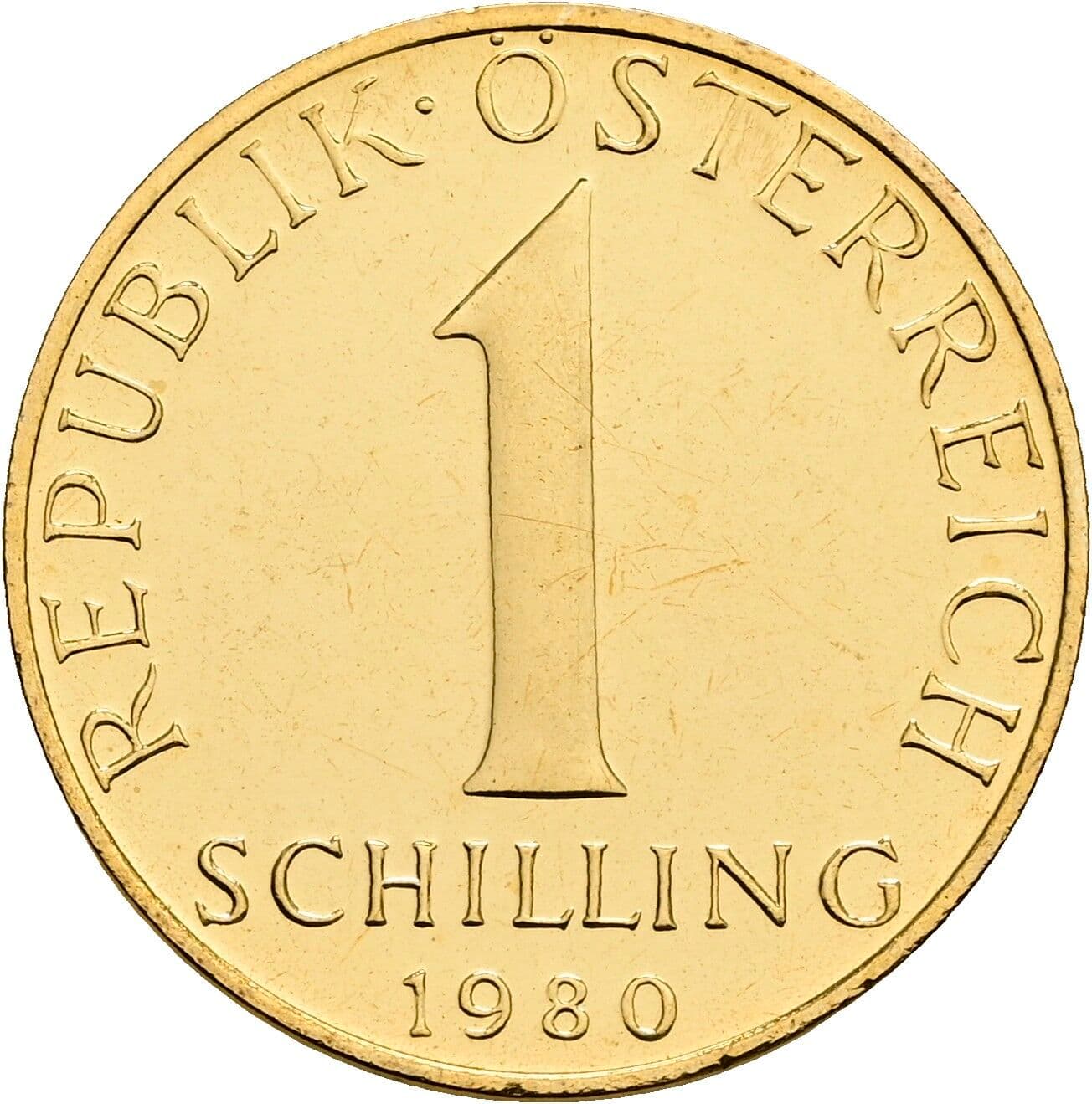 1 Schilling 1980 – Vorderseite