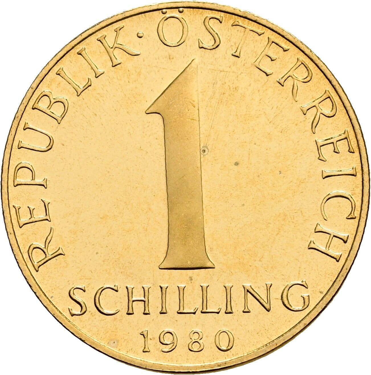 1 Schilling 1980 – Vorderseite