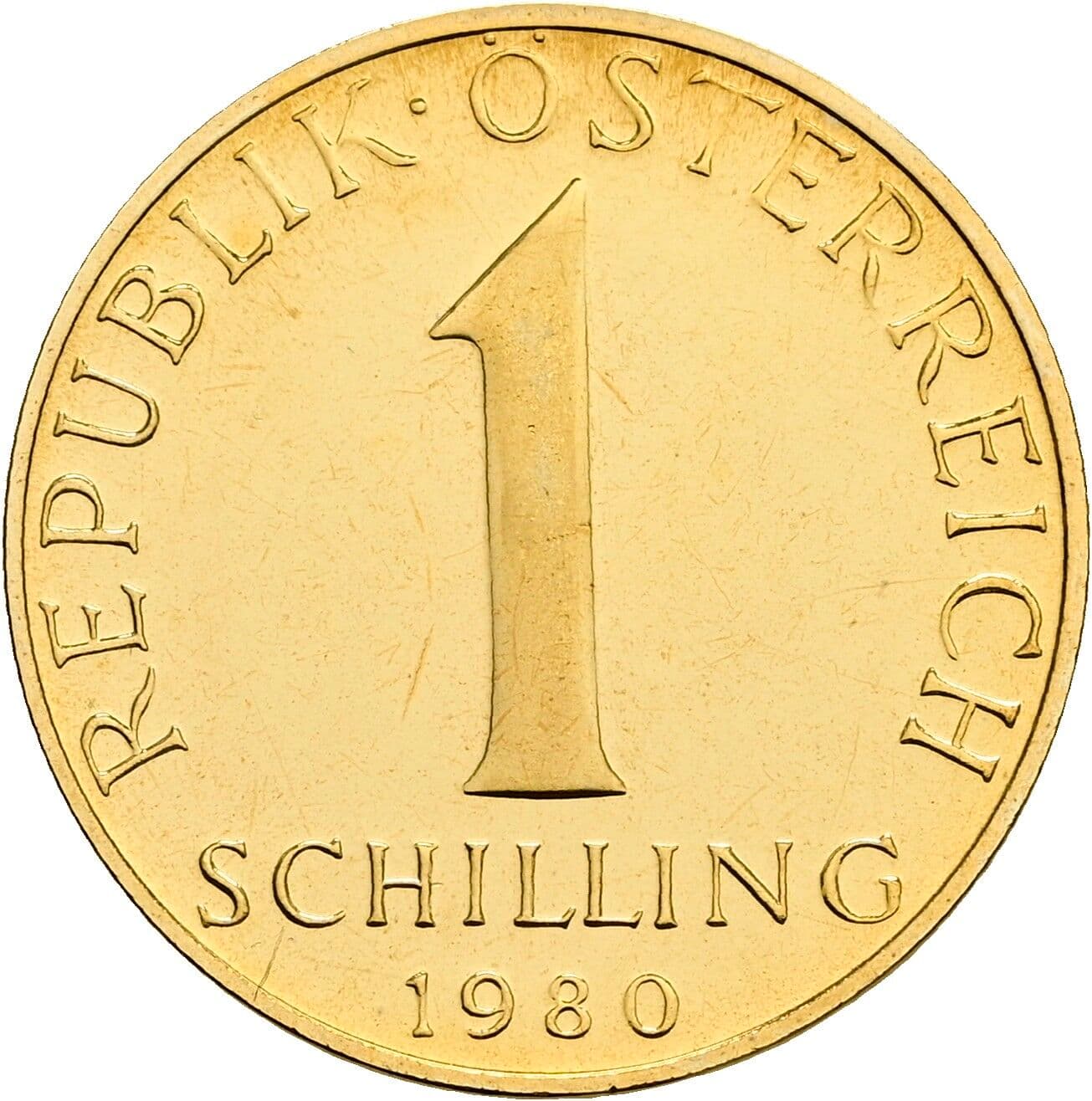 1 Schilling 1980 – Vorderseite