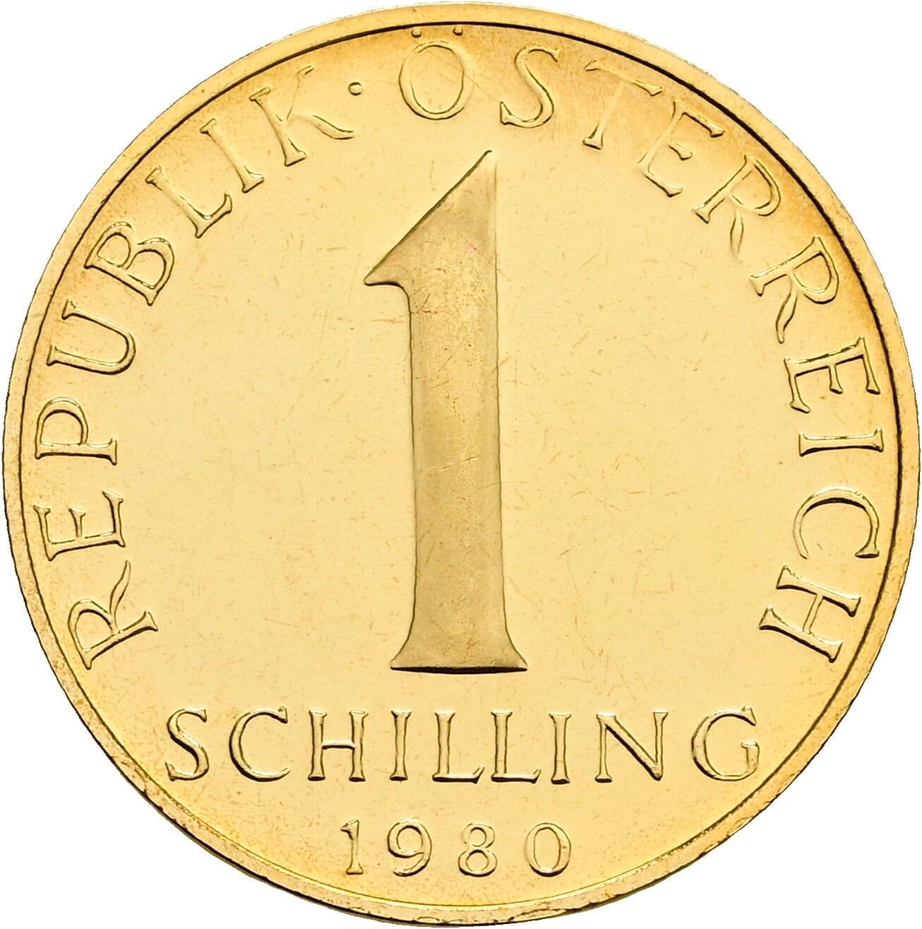 1 Schilling 1980 – Vorderseite
