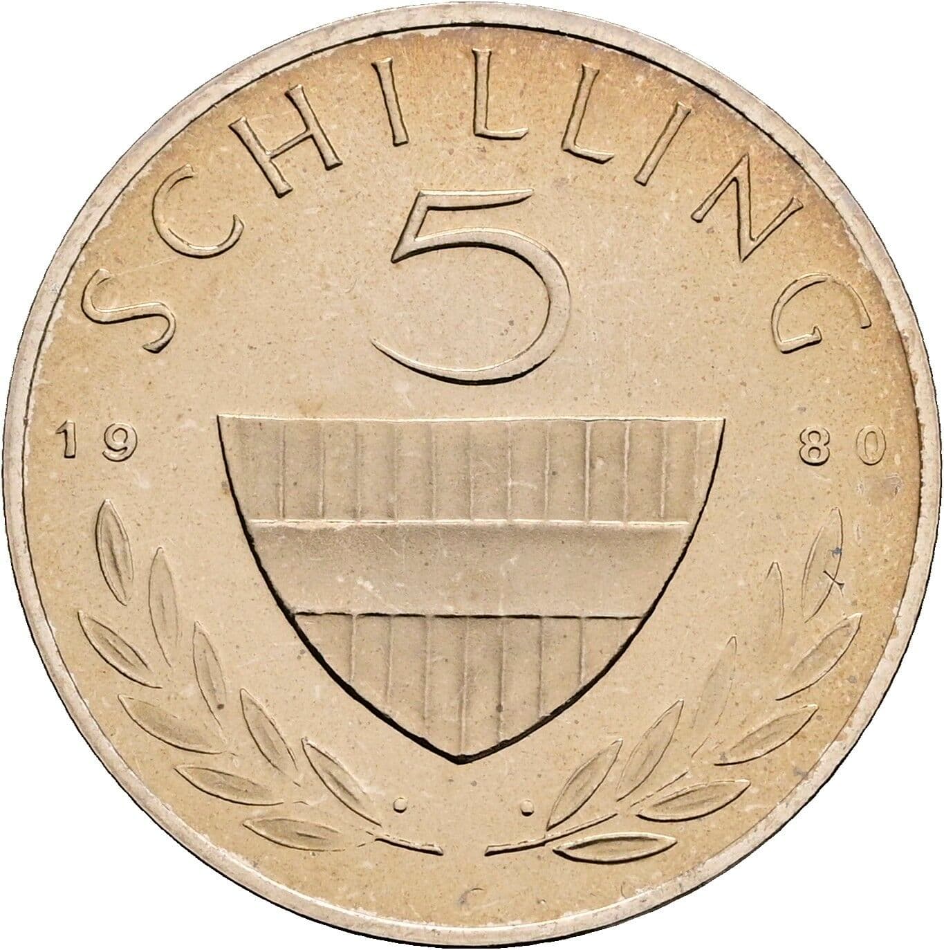 5 Schilling 1980 – Vorderseite