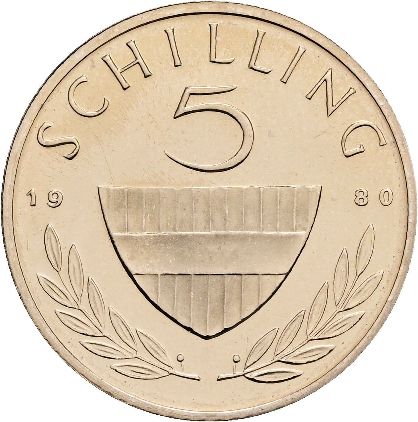 5 Schilling 1980 – Vorderseite