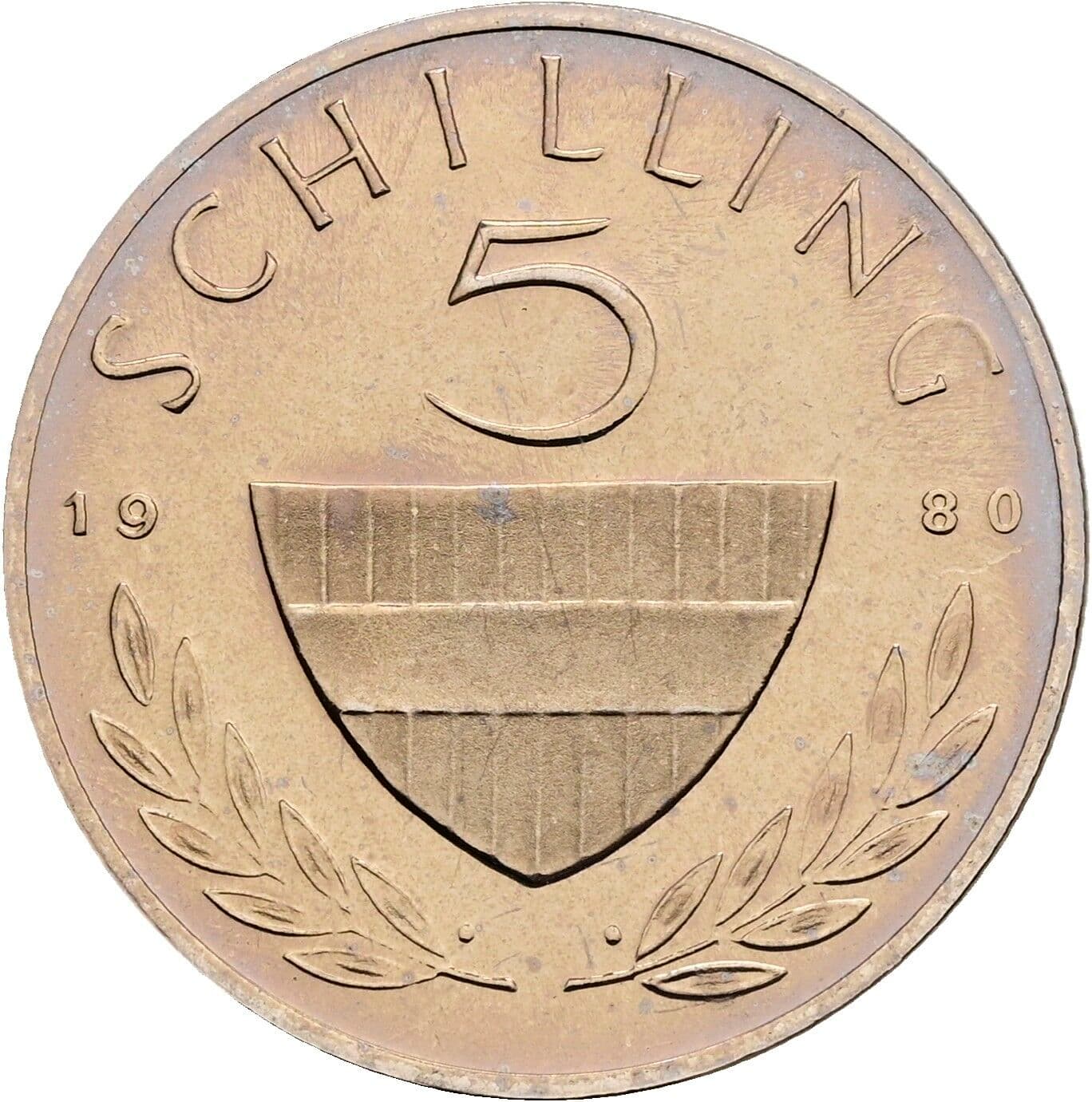 5 Schilling 1980 – Vorderseite