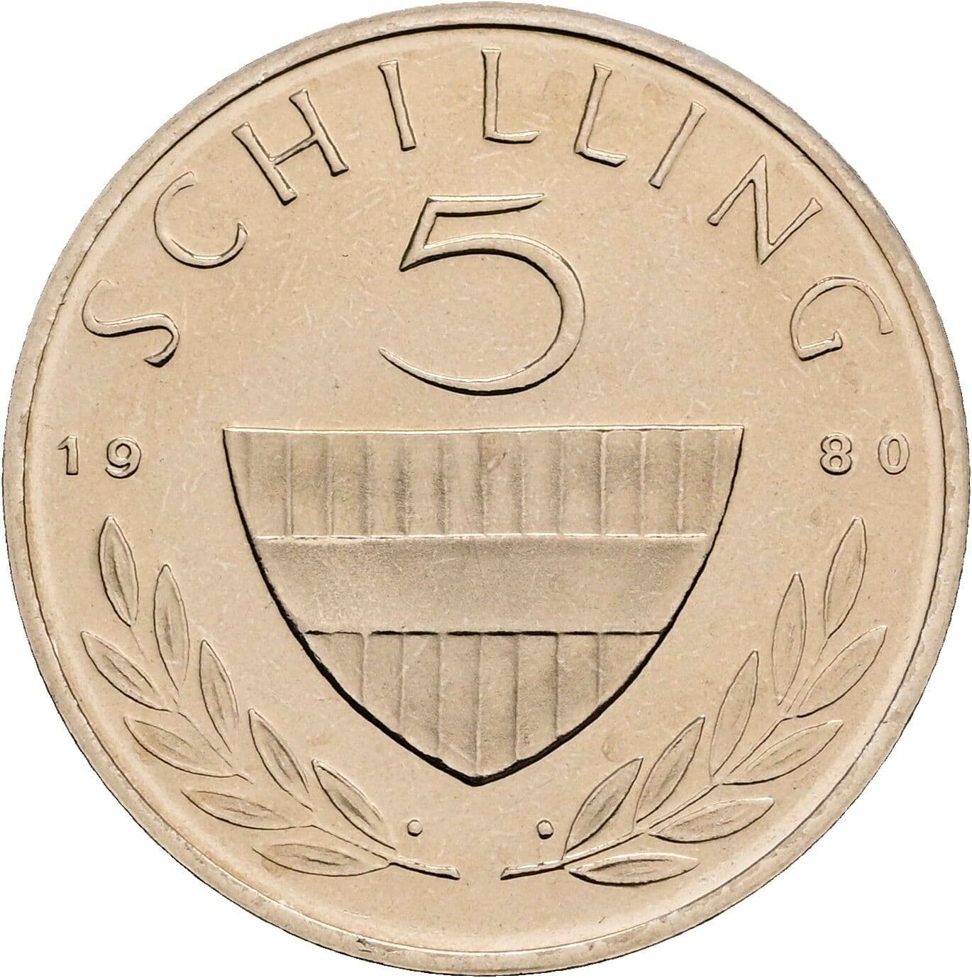 5 Schilling 1980 – Vorderseite