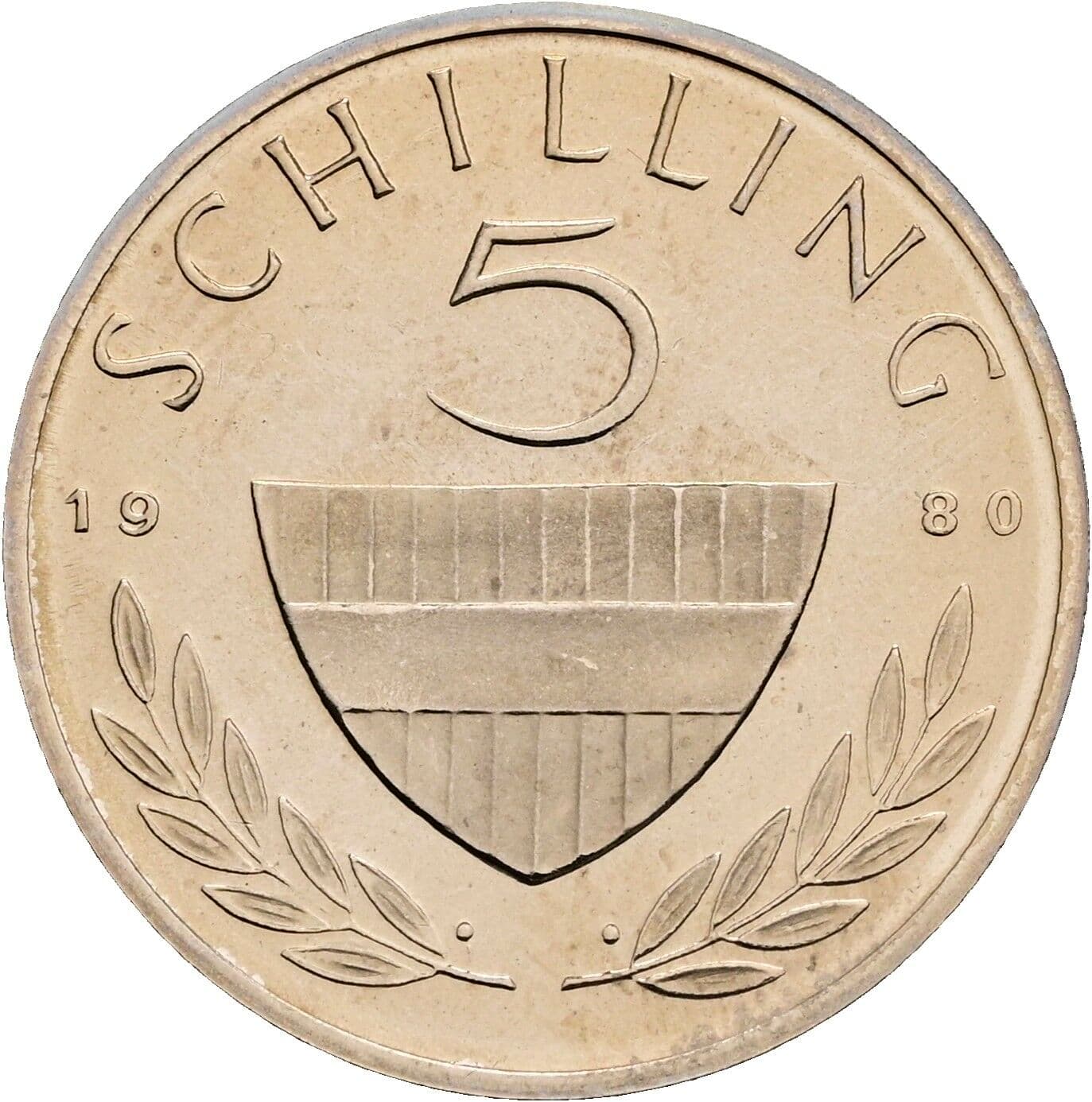 5 Schilling 1980 – Vorderseite