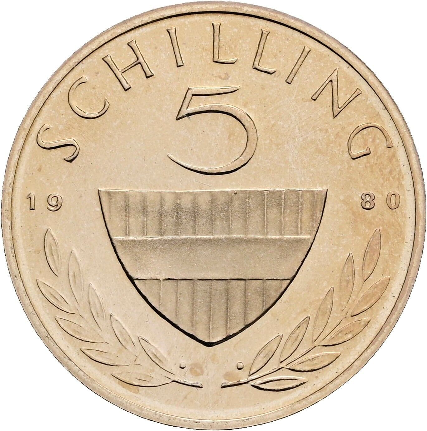 5 Schilling 1980 – Vorderseite