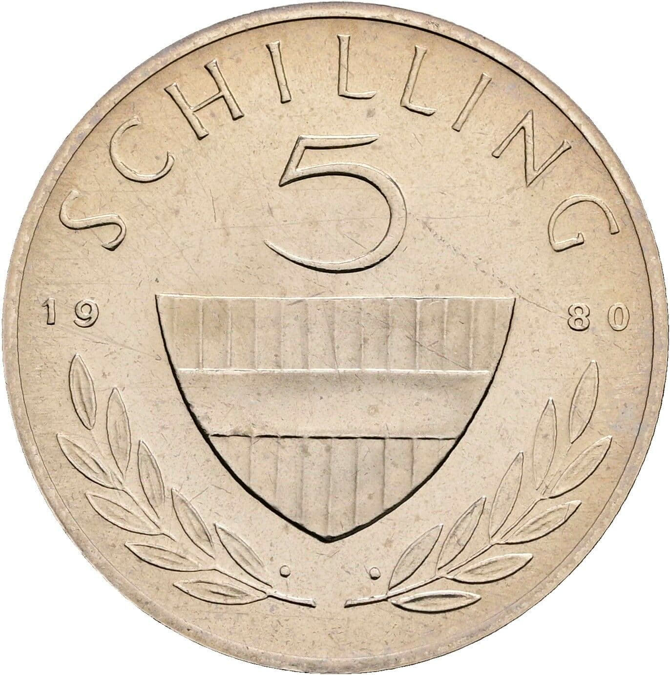 5 Schilling 1980 – Vorderseite