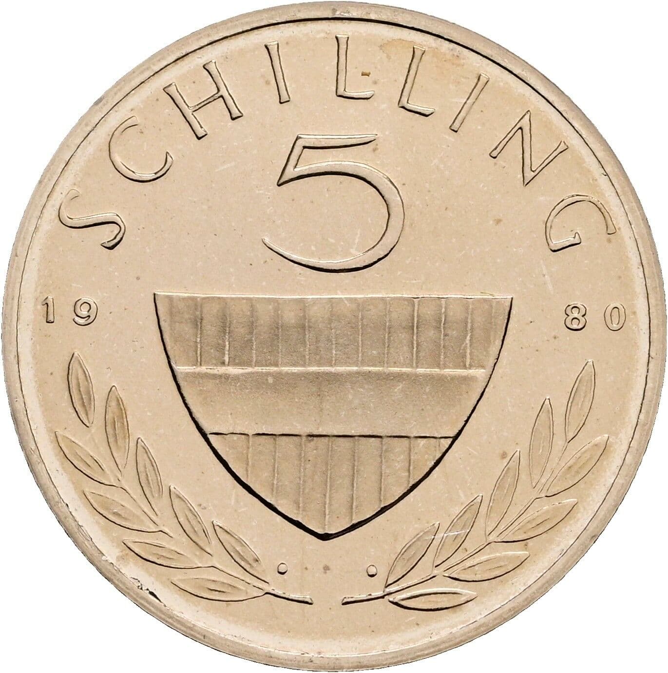 5 Schilling 1980 – Vorderseite