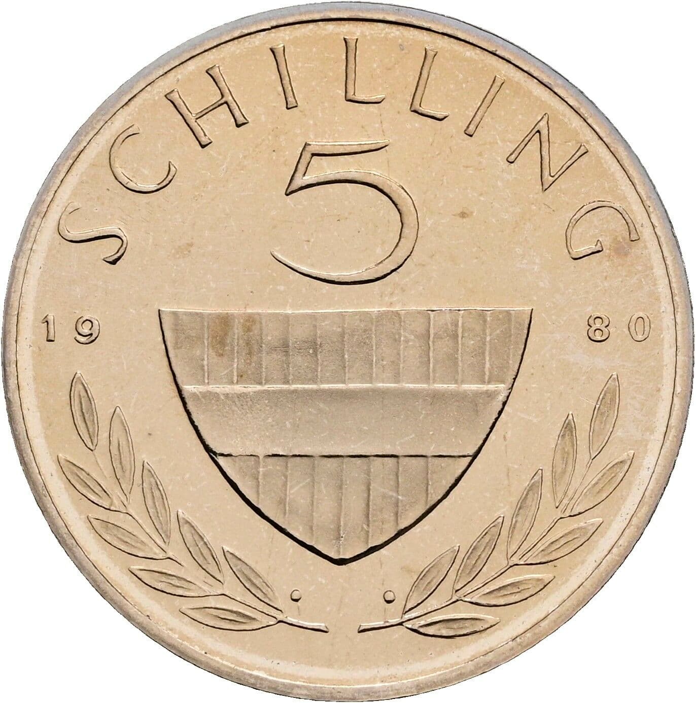 5 Schilling 1980 – Vorderseite
