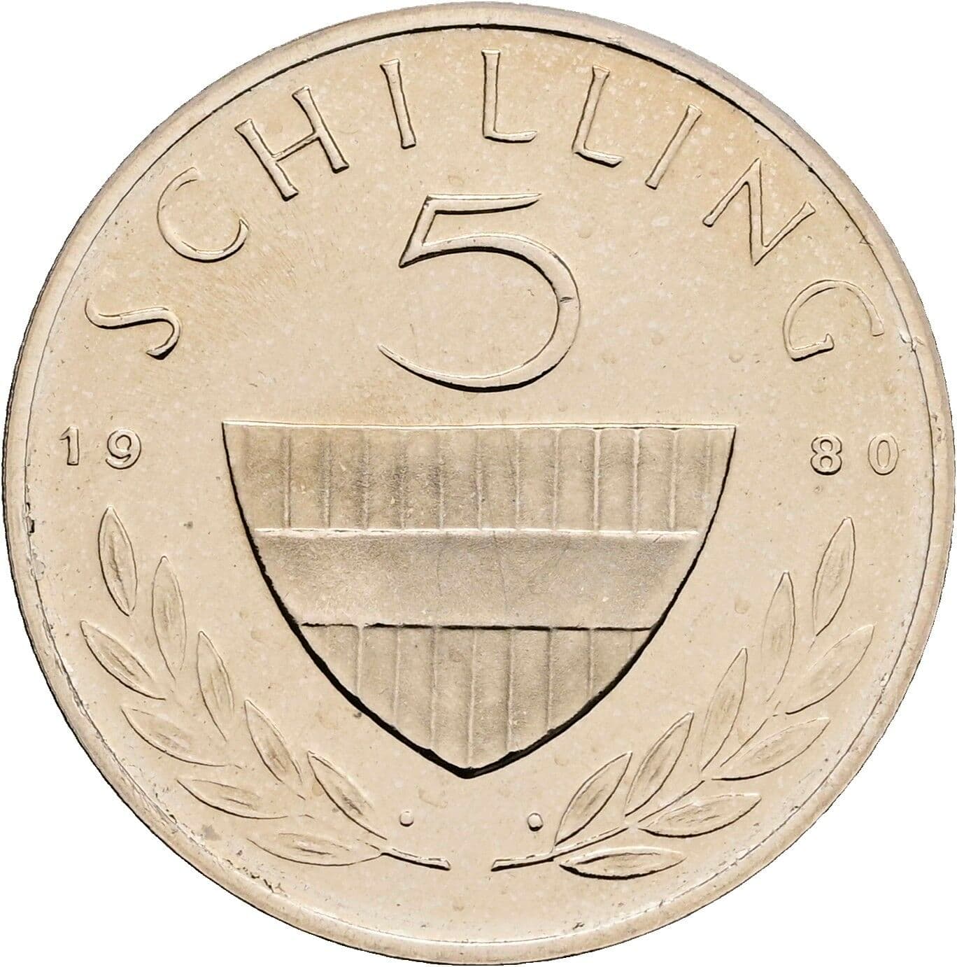 5 Schilling 1980 – Vorderseite