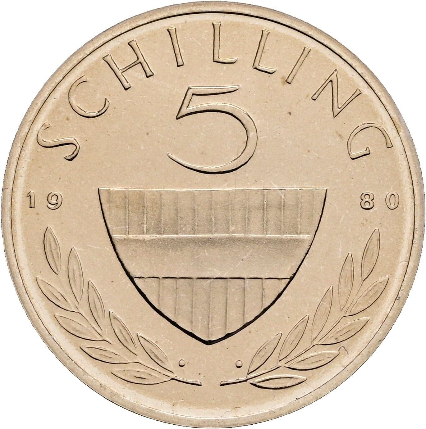 5 Schilling 1980 – Vorderseite