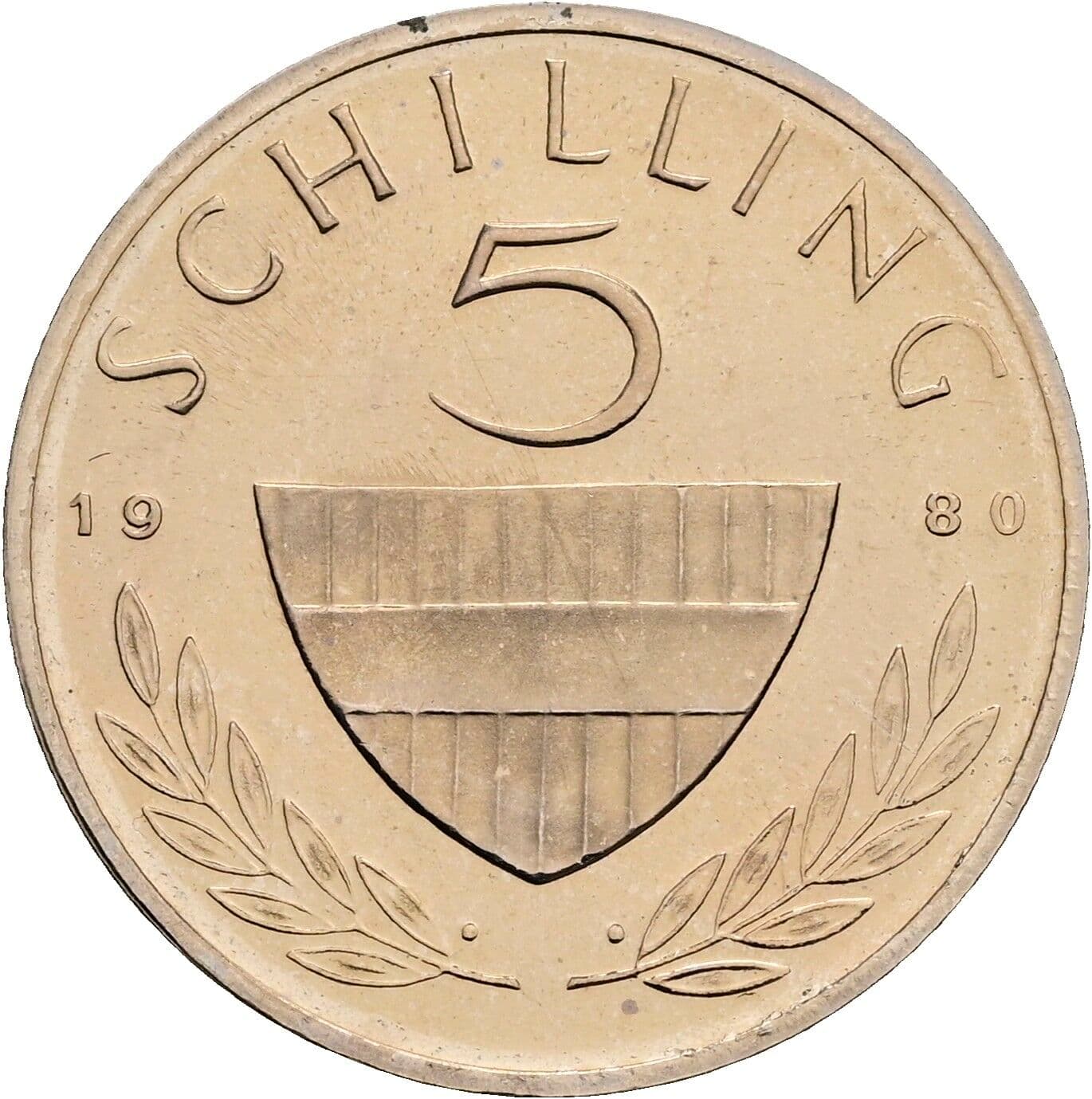 5 Schilling 1980 – Vorderseite