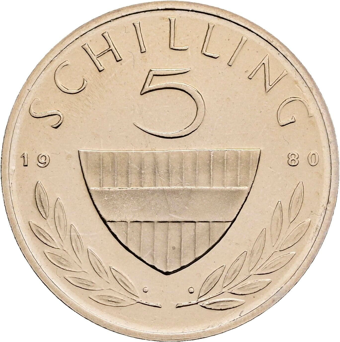 5 Schilling 1980 – Vorderseite
