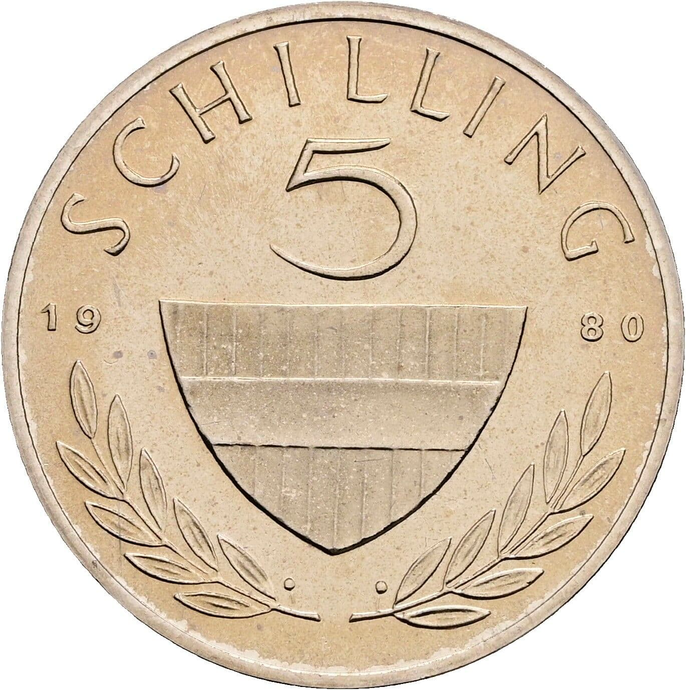 5 Schilling 1980 – Vorderseite