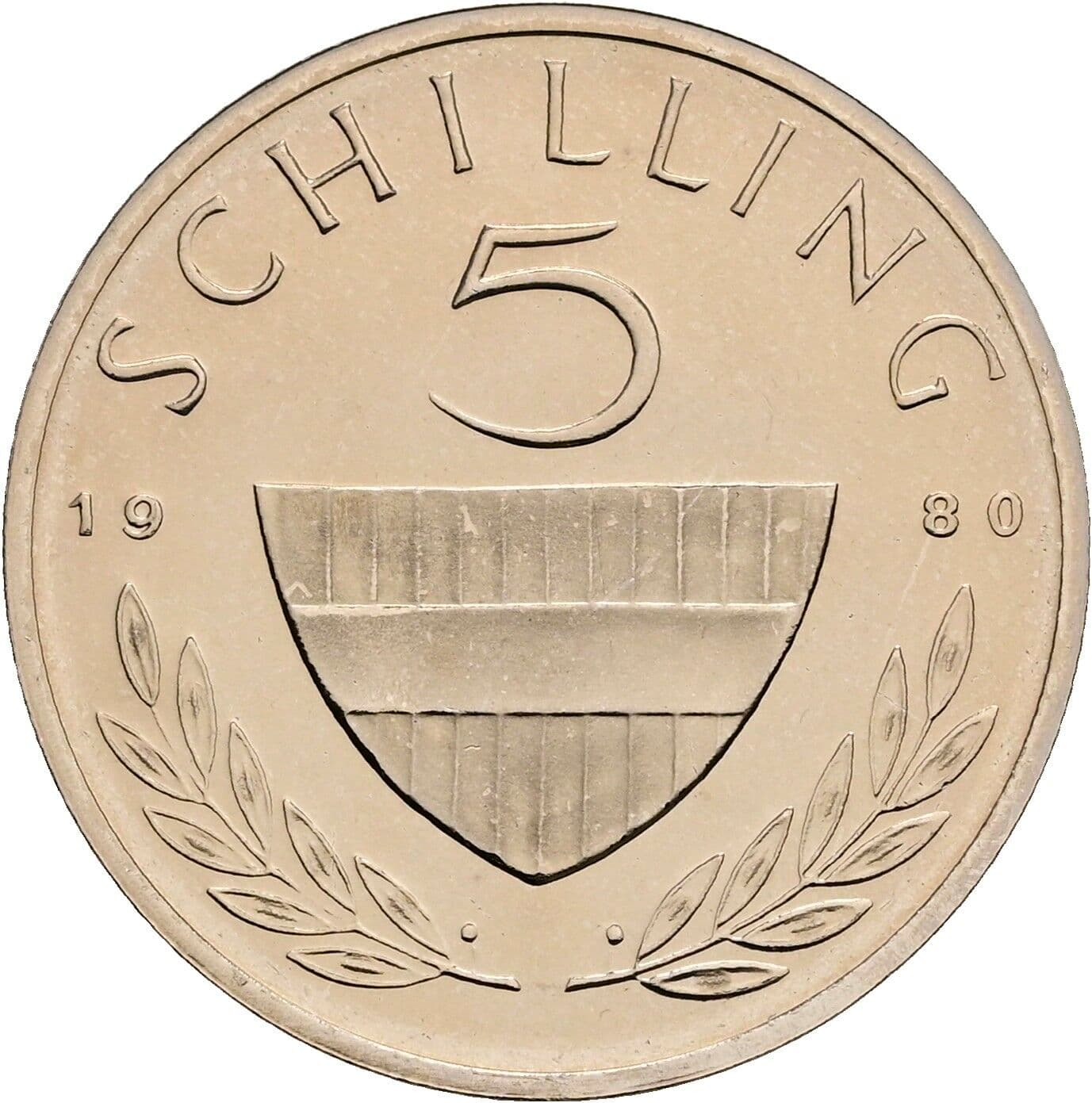 5 Schilling 1980 – Vorderseite