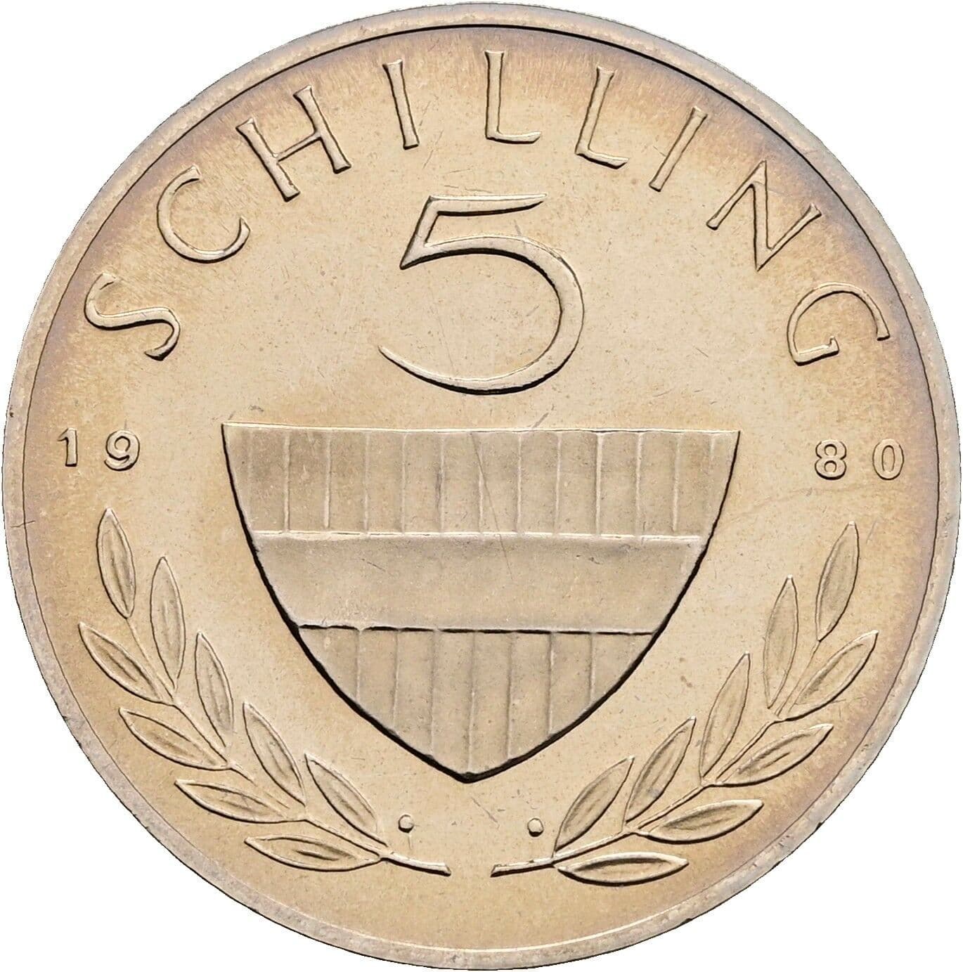 5 Schilling 1980 – Vorderseite