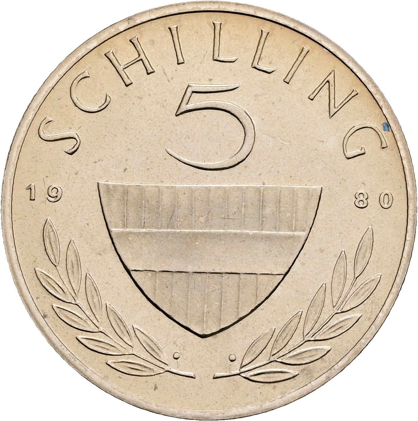 5 Schilling 1980 – Vorderseite