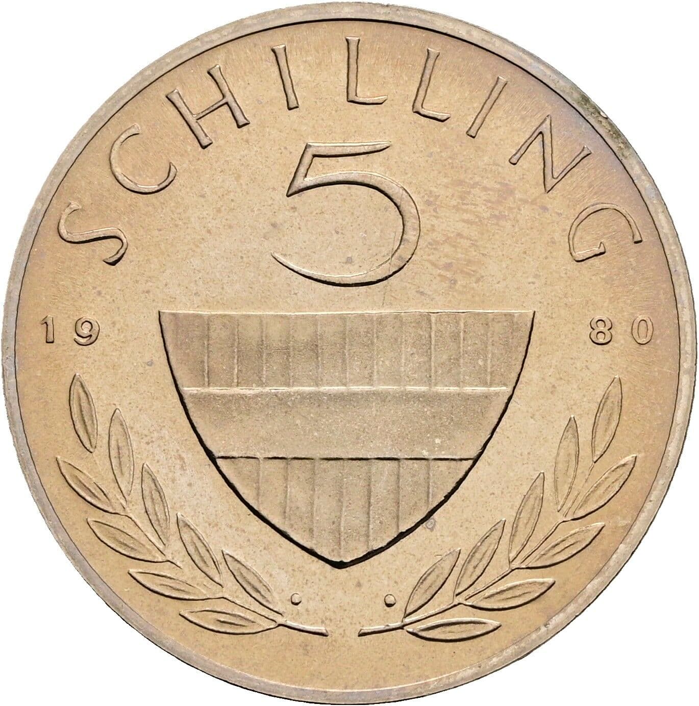 5 Schilling 1980 – Vorderseite