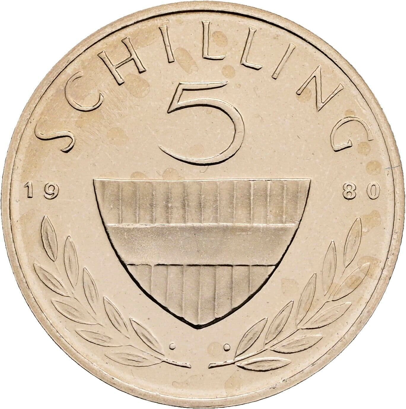 5 Schilling 1980 – Vorderseite