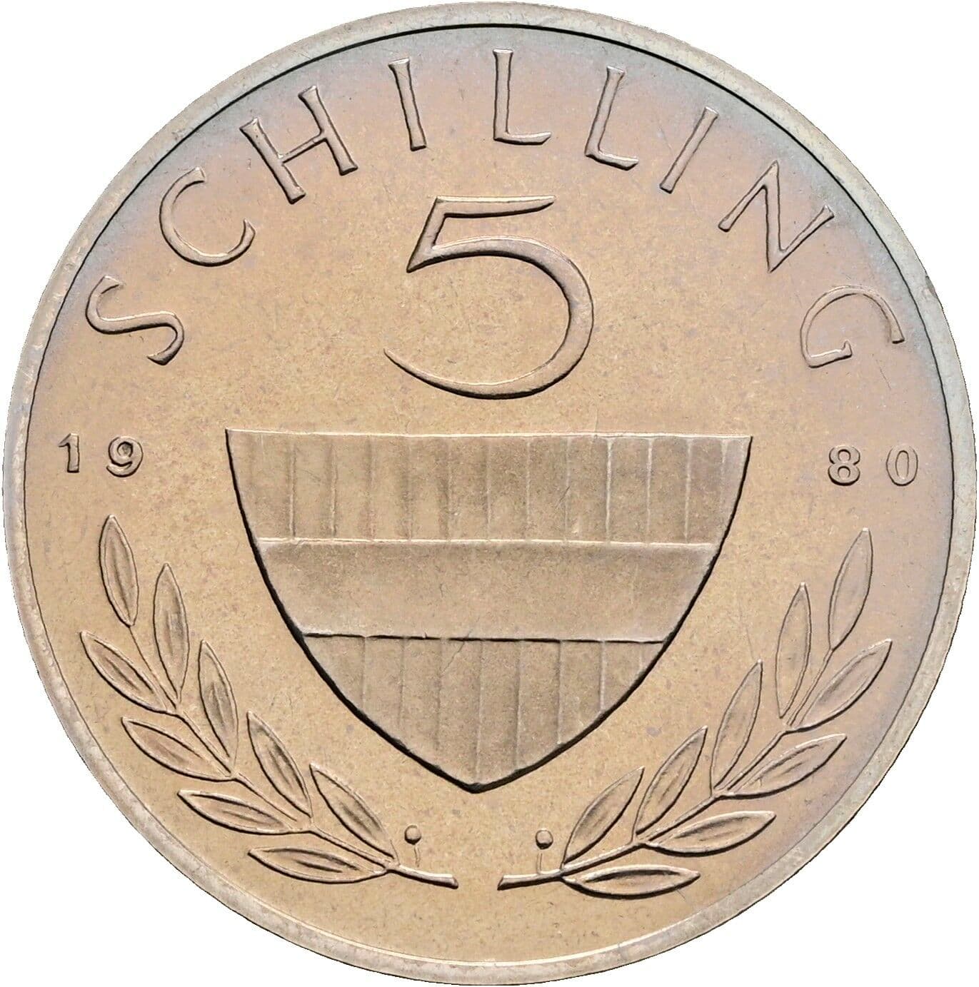 5 Schilling 1980 – Vorderseite