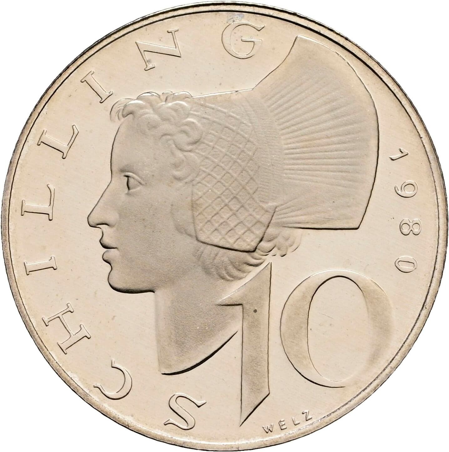 10 Schilling 1980 – Vorderseite
