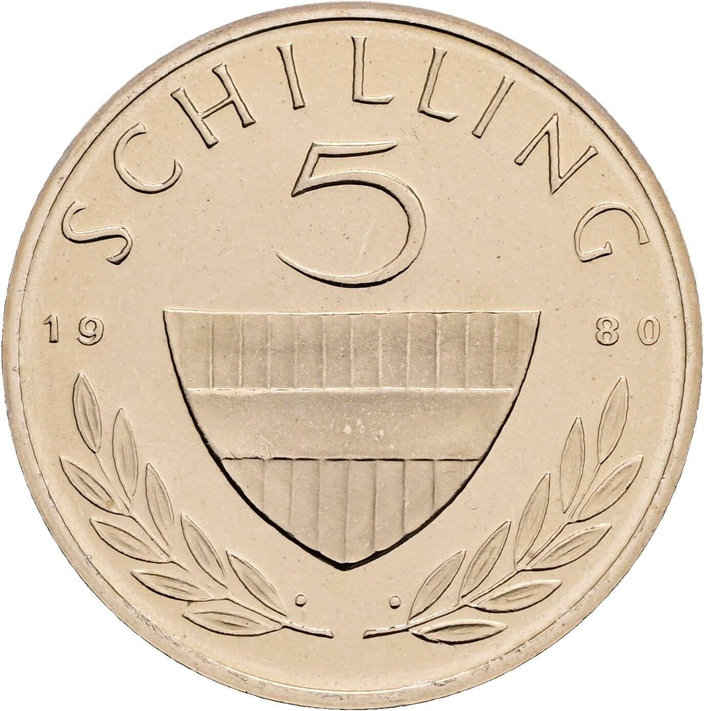 5 Schilling 1980 – Vorderseite