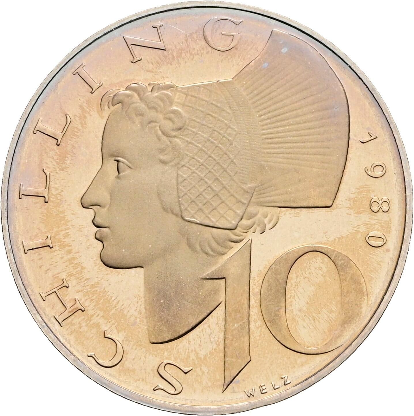 10 Schilling 1980 – Vorderseite