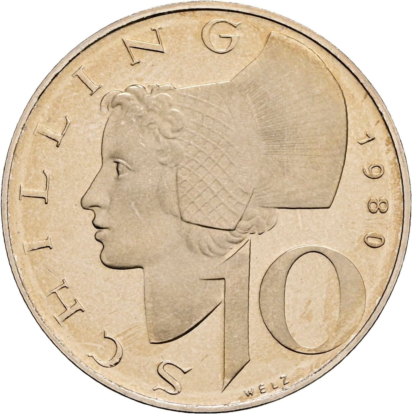10 Schilling 1980 – Vorderseite